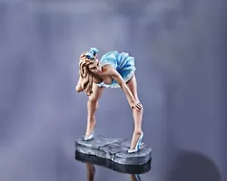 Buy Tin Toy Soldiers  54 Mm Painted Sexy Girl. Erotic Nude Girl In A Blue Dress • 45.62£