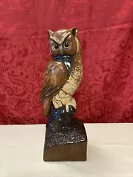 Buy Vintage Handmade 15” Wooden Screech Owl Limited Edition Signed Sculpture Statue • 108.01£