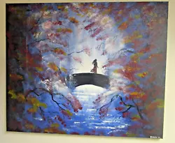 Buy Autumn End - Hand Painted Canvas Wall Art Original Painting 60cmx50cmx1.5cm • 44.99£