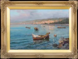 Buy Large 19th Century Italian Bay Of Naples Fishing GUISEPPE GIARDIELLO (1877-1920) • 2,450£