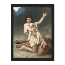 Buy Gardner David The Shepherd Lamb Lion Painting Large Framed Art Print • 36.99£