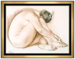 Buy Francisco Zuniga Original Pastel Drawing Signed Portrait Nude Female Authentic • 4,642.28£