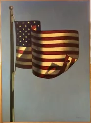 Buy Mark Beck 1991 Original Oil On Canvas Painting  American Flag US  Signed Framed • 4,736.16£
