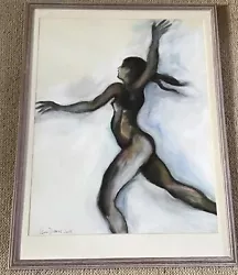 Buy Artist Lewis Davis Large 2003 Framed Contemporary Pastel On Paper Dancer 1 • 38£