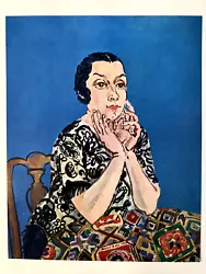Buy DUFY Raoul Printed 1958 Paris French Portrait Of MM Dufy 1930 Woman Flower Dress • 25£