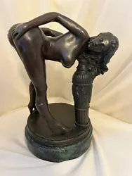 Buy Erotic Woman Bronze Sculpture Statue In Explicit  Bawdy Pose 13” Heavy • 377.99£