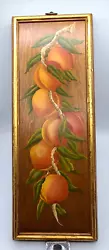 Buy Vintage 1970 Original Oil Painting On Wood. Branch Of Apricots. Signed Benson • 41.82£