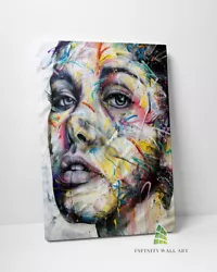 Buy Graffiti WOMAN FACE Canvas Art Wall Art Print Picture Banksy Paint Decor -D33 • 10.35£