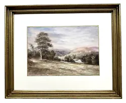 Buy David Cox Original Watercolour Landscape With Castle & Sheep 1849 • 595£