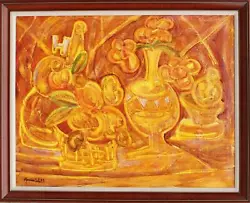 Buy Menelaw Sete, Flower Arrangement, Acrylic On Canvas, Signed And Dated • 9,564£