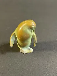 Buy Penguin Sculpture Bronze? Coating Figure Small 1.5” Tall Broken Foot • 29.28£