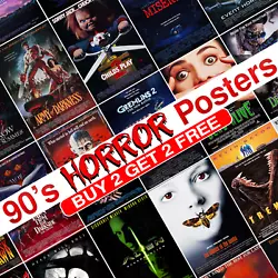 Buy 90s Horror Movie Posters Classic Vintage Retro Video Poster Print Picture • 0.99£