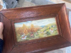 Buy Antique Hunting Horse And Hounds Painting - C • 9.99£