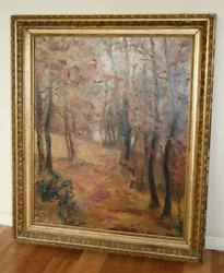 Buy André PRUGENT (Périgueux 1882 - 1965)  FOREST . NICE PAINTING, OIL ON BOARD. • 450£