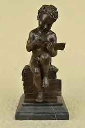 Buy Cute Nude Boy Acting Genuine Hot Cast Bronze Sculpture Children Statue Artwork • 228.37£