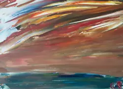 Buy Chris Ponton Acrylic On Canvas  Sunset Sweep  40x30x2cm • 3.99£