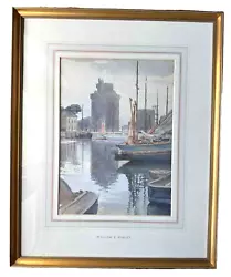 Buy William Wigley Original Watercolour Harbour Scene • 52.50£