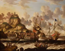 Buy Painting Antique Navy Paesaggio Der Velde 17 Century Oil On Canvas Old Master • 14,086.05£