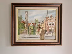 Buy Original Oil Painting On Canvas Signed  W.Bossuyt '92 Framed Scenic People • 34£