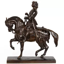 Buy Rare Bronze Sculpture “Charles VII, The Victorious” By Antoine-Louis Barye • 13,813.79£