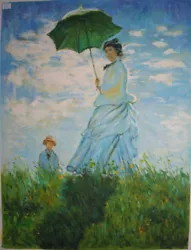Buy Hand Painted Reproduction, Monet, Madame Monet With Her Son, 60x80 Cm, Oil A. Canvas • 51.47£