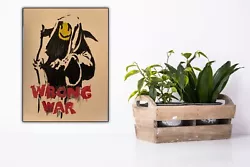 Buy Abstract Original ‘Wrong War’  Like Banksy Oil Painting On Canvas 30cm X 40Cm Vg • 40£