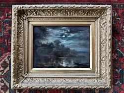 Buy Antique Oil Painting Scottish Nocturne Landscape By John Blake McDonald R.S.A. • 0.99£