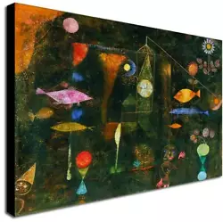 Buy Fish Magic By Paul Klee - Canvas Wall Art Framed Print - Various Sizes • 12.99£