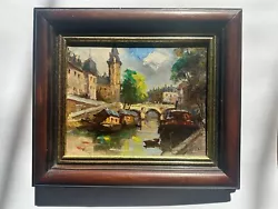 Buy Small Antique Oil Painting In Dark Wood Frame  - Landscape Painting • 150£