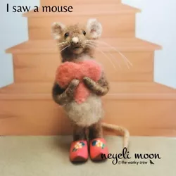 Buy Whimsical Needle Felted Mouse With Clogs On Sculpture By Neyeli OOAK • 60£