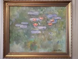 Buy Claude Monet - Hand Painted Oil On Canvas - Water Lilies • 159.95£