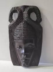 Buy African Mask, Handcrafted Wooden Mask, Legendary Benin Wood Mask For Wall • 136£