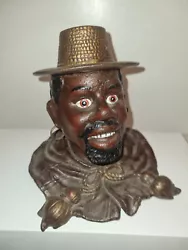 Buy Colored Cast Metal African Head Sculpture 23cm Tall • 9.91£