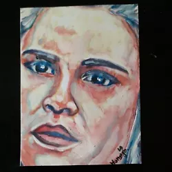 Buy ORIGINAL ACEO Sketch Card Woman Abstract Human Figure Face Acrylic Painting • 1.99£