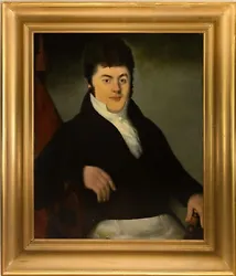 Buy Antique 19th Century Oil On Canvas Portrait Of A Gentleman In Gilt Frame • 125£