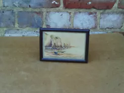Buy Small Antique 1904 Watercolour Painting Flambro' Coastal Scene & Boats -signed • 14£