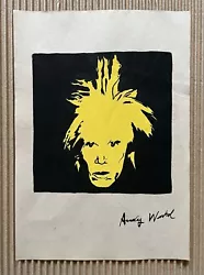Buy Andy Warhol Painting On Paper (Handmade) Signed And Stamped Mixed Media • 121.45£