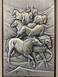 Buy 🔥 Vintage Italian Modern Cubist Horse Silver Sculpture Plaque, Ottaviani 1975 • 453.15£