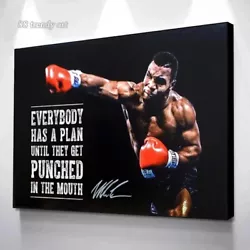 Buy Mike Tyson Boxing Sports Canvas Quote Painting Wall Poster Art Motivation Print • 12£
