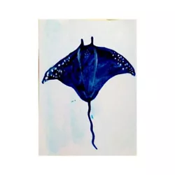 Buy ACEO Original Painting Watercolor Art 100% Hand Painted Ray Fish Shark • 3.64£