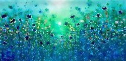 Buy Emerald Dream - Colourful Floral Oil - XL Moonlit Floral Art - By J TAYLOR • 320£
