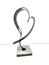 Buy Modern Metal Cement Abstract Heart Sculpture Art 10x5 • 36.81£