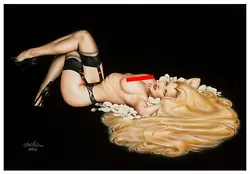 Buy Olivia De Berardinis ✯ Rapunzel Long Blonde Hair Original Art Painting 1994 • 51,183.21£