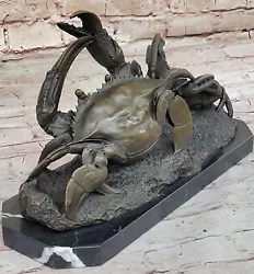 Buy Hand Made Original Artwork Crab Home And Garden Bronze Sculpture Statue Decor • 200.28£