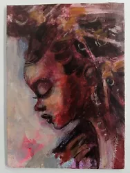 Buy Original Painting Abstract Nature Girl Portrait Pop Surreal OOAK Canvas K Thayer • 20.72£