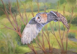 Buy Wild Animal Painting, Painting, Drawing, Bird, Scary Owl, Art Painting • 94.21£