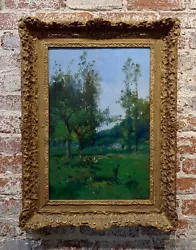 Buy Charles Francois Daubigny -Farm House In A Country Landscape-19th C.Oil Painting • 40,322.40£