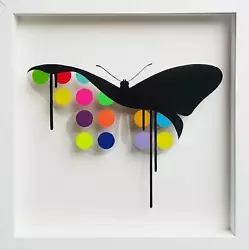Buy VeeBee Butterfly (SMOKE) Original Painting On Glass • 3,500£