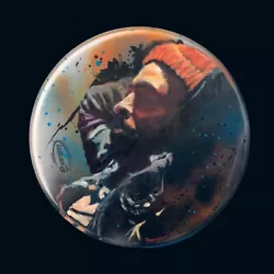 Buy Hand Painted Marvin Gaye On Recycled 14.5 Inch Drum Skin By Artist Daveystar • 79£