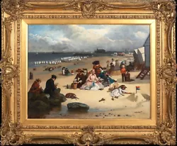 Buy Large 19th Century English Littlehampton Beach By JOHN EYRES (1857-1889) • 6,900£